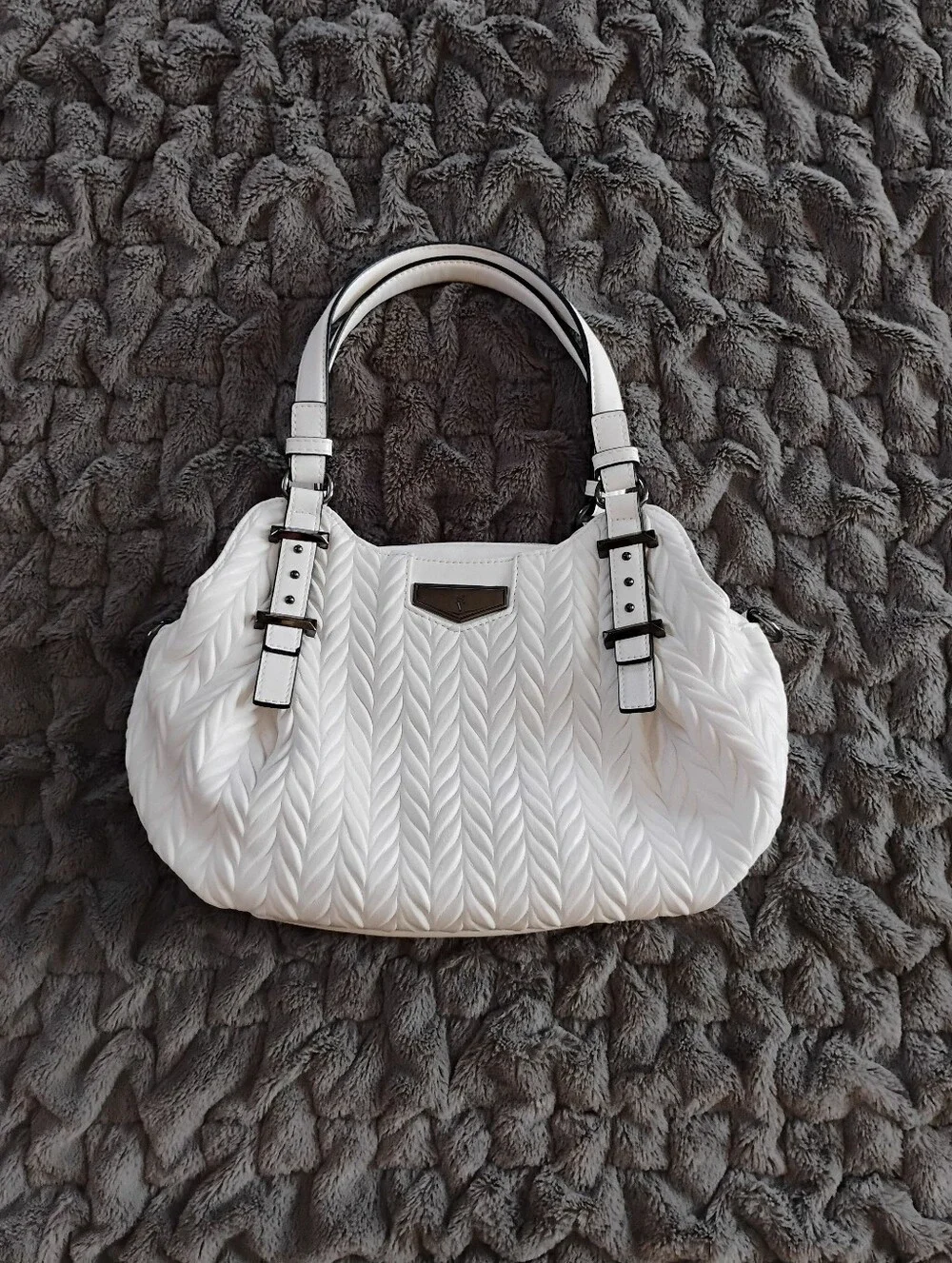 Simply Vera Vera Wang White Satchel  Purse